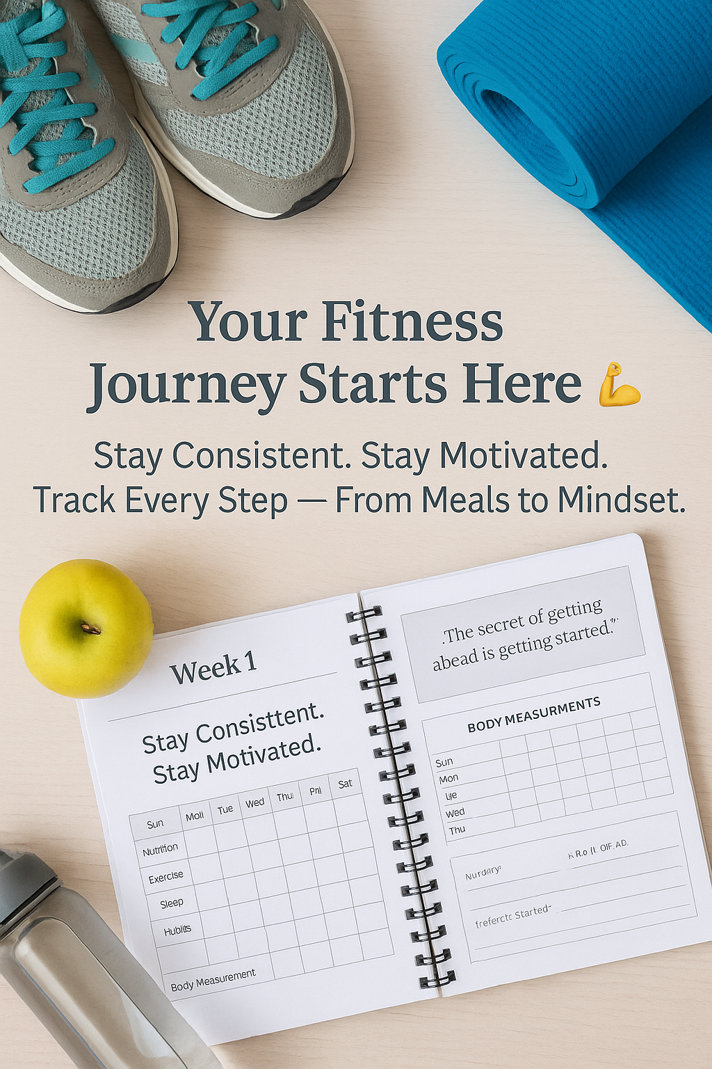 12-Week Weight Loss Planner (Printable Fitness & Nutrition Tracker)